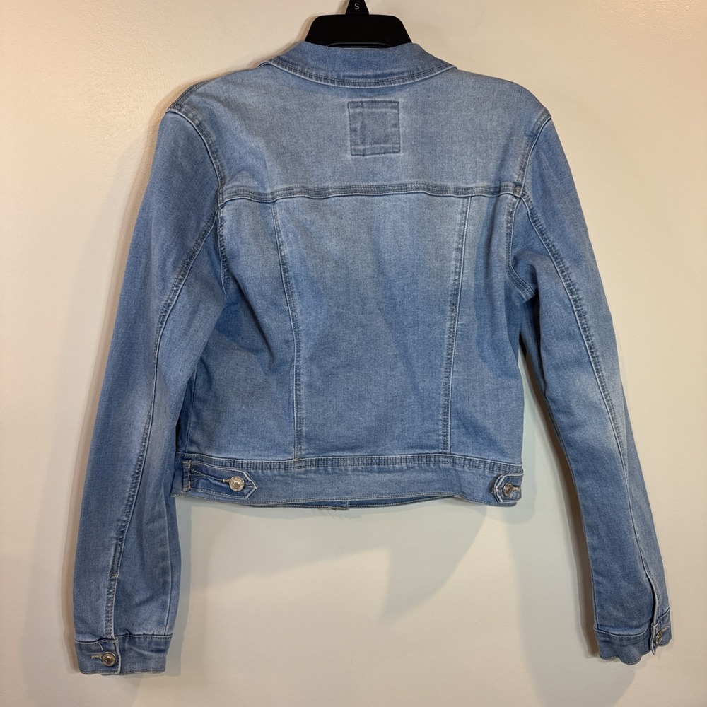 Wax Jean Basic Denim Jacket Large Light Wash - image 5